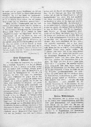 Zur Erinnerung an den 3. Februar 1813