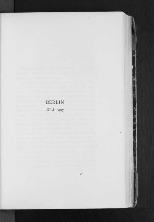 Berlin Juli 1907
