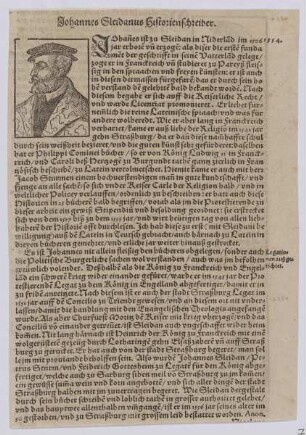 Bildnis des Johannes Sleidanus