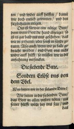 Die siebende Bitte.
