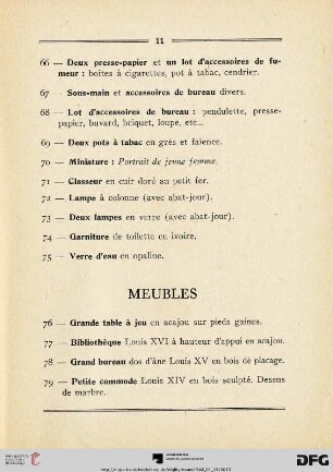 Meubles  (Nr. 76-113)