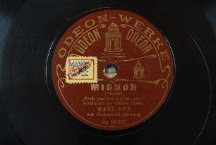 Mignon : "Froh und frei will ich eilen"; Auftrittsarie des Wilhelm Meister / (Thomas)