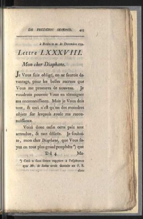 Lettre LXXXVIII.