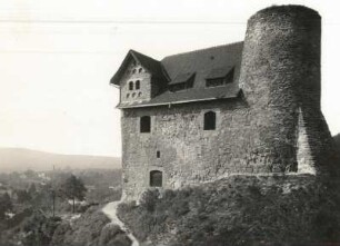Frankenburg : Bad Frankenhausen. Frankenburg. Hausmannsturm (Ostseite). Teil der weiten Stadtbefestigung vor der Restaurierung