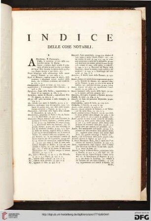 Indice delle cose notabili