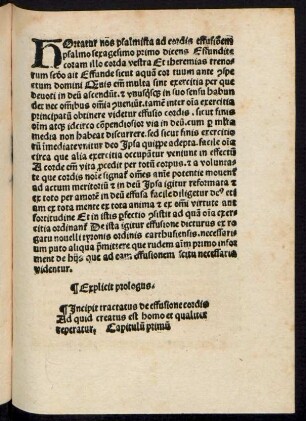 Incipit tractatus de effusione cordis
