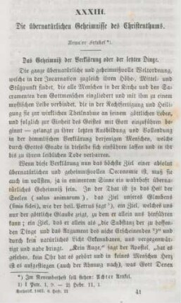 641-674 Die übernatürlichen Geheimnisse des Christenthums : neunter Artikel