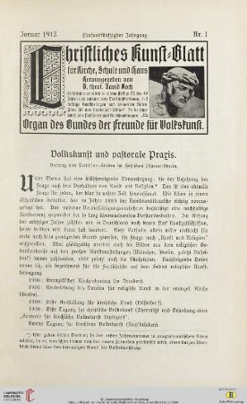 Nr. 1 (Januar 1913)