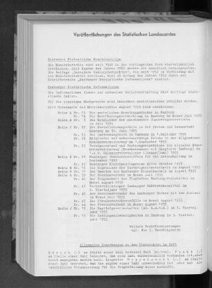 Veröffentlichungen des Statistischen Landesamtes