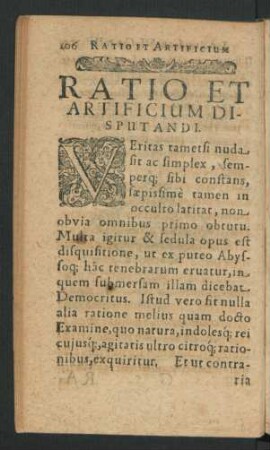 Ratio Et Artificium Disputandi.