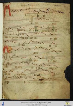 [2r] Alleluia (Nachtrag des 14. Jhs).