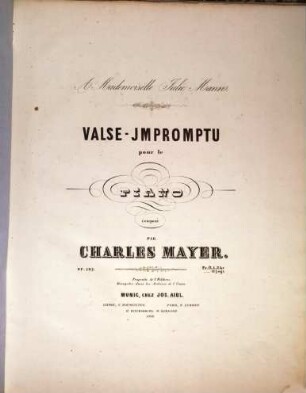 Valse Impromptu : pour le piano ; op. 197