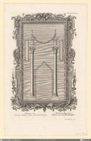 [Physica sacra] Tab. CCCCXLVIc: Columnae Iachin et Boas ante Sanctissimum
