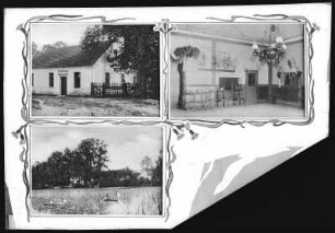 Kautz Zedel. Gasthaus zur Seekante - Mühle mit Teich