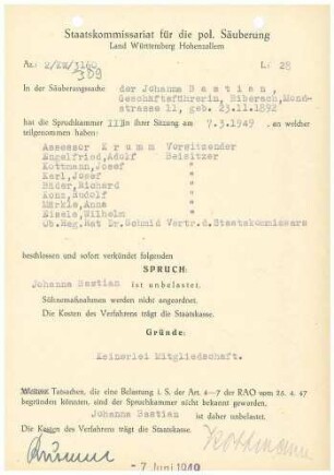 Bastian, Johanna