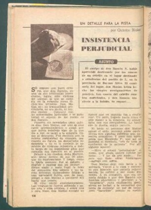 Insistencia perjudicial : Un detalle para la pista
