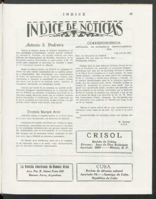 Índice de noticias