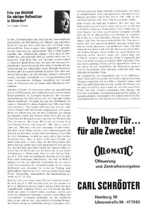 Fritz von Ahlefeld Ein adeliger Hofbesitzer in Alsterdorf