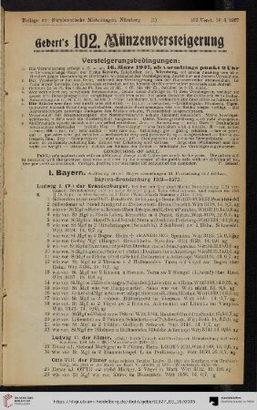 I. Bayern (Nr. 1-61)