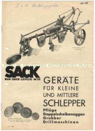 Bodenbearbeitungsgeräte für Schlepper