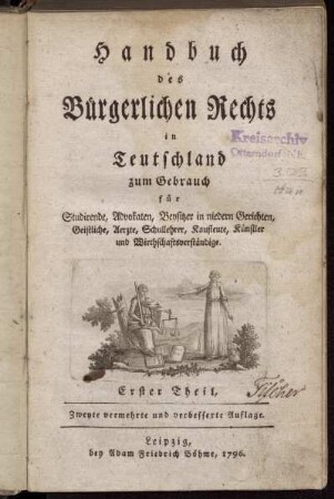 1: Handbuch des Bürgerlichen Rechts in Teutschland. Erster Theil