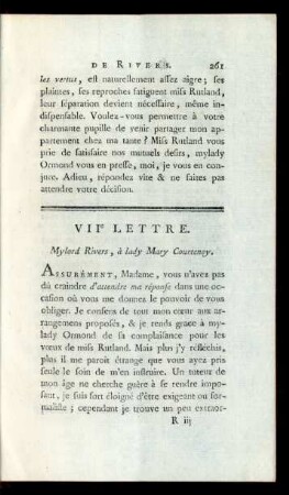 VIIe Lettre.