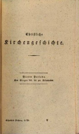 Handbuch der christlichen Kirchengeschichte. 6