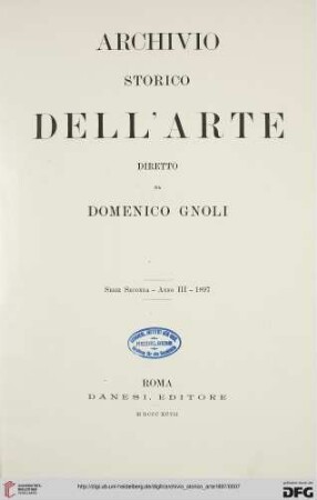 2.Ser. 3: Archivio storico dell'arte