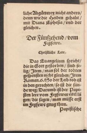 Der Fünfzehend/ vom Fegfeur.