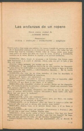 Las andanzas de un ropero : Sketch cómico