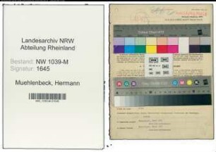 Entnazifizierung Hermann Muehlenbeck , geb. 20.02.1898 (Beamter)