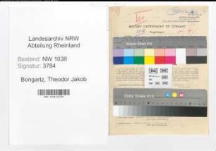 Entnazifizierung Theodor Jakob Bongartz , geb. 02.03.1907 (Beamter)
