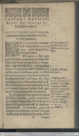 Institutiones Anatomicae, copora & virilis muliebris Historiam proponentes
