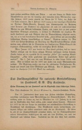Das Forschungsinstitut für rationelle Betriebsführung im Handwerk, E.V. Sitz Karlsruhe