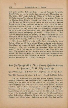 Das Forschungsinstitut für rationelle Betriebsführung im Handwerk, E.V. Sitz Karlsruhe