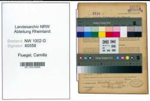 Entnazifizierung Camilla Fluegel, geb. 18.09.1890 (Schneiderin)