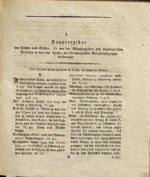 Repertorium der Nürnbergischen Geschichte und Münzkunde : In einem Hauptregister über die Nürnbergischen Münzbelustigungen, ... von dem Verfasser ebendieser Münzbelustigungen