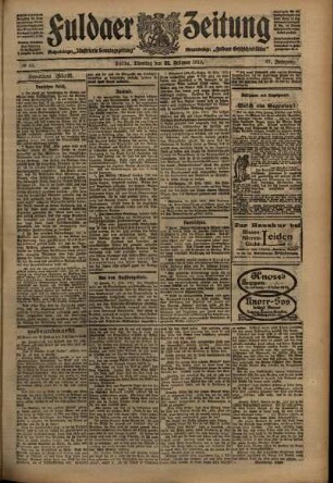 Zweite Ausgabe vom Dienstag, den 22. Februar 1910.
