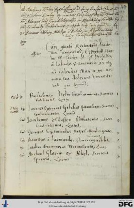 [fol. 47] Rektorat Georg Hänlin 1598/99