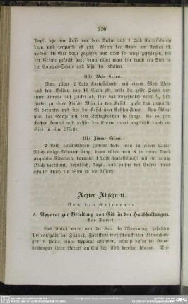 Achter Abschnitt. Von den Gefrornen
