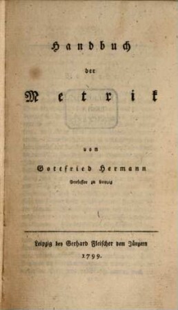 Handbuch der Metrik