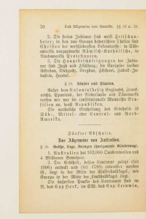 Fünfter Abschnitt. Das Allgemeine von Australien