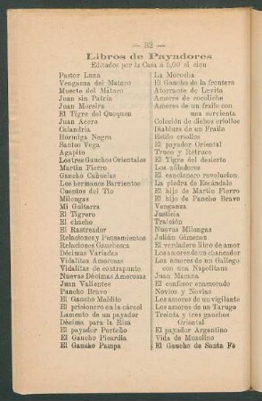 Libros de Payadores