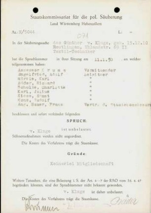 Kluge, Günther von