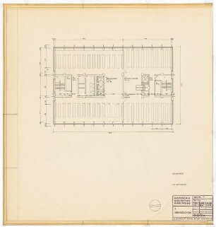 Hochschulbibliothek, Karlsruhe Neubau: Grundriss 3.OG ,1:100