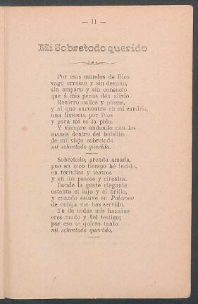Mi sobretodo querido