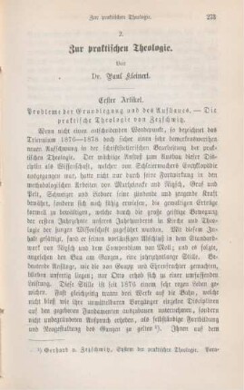 273-333 Zur praktischen Theologie