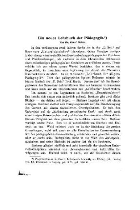 Ein neues Lehrbuch der Pädagogik