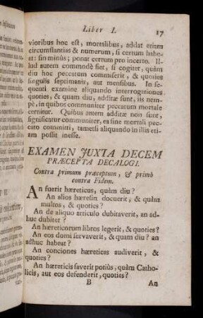 17-26, Examen Juxta Decem Praecepta Decalogi