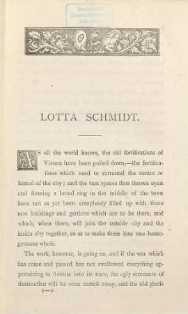 Lotta Schmidt and other stories